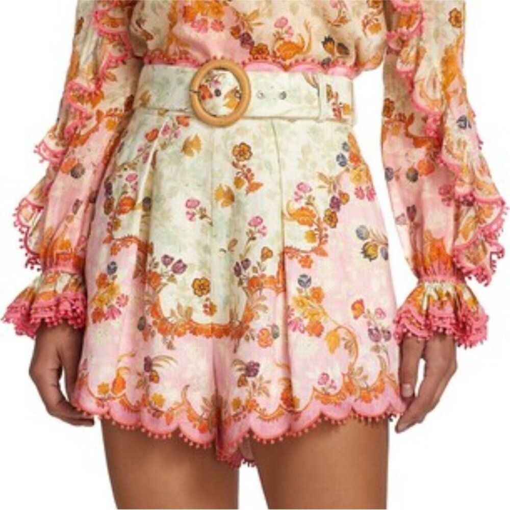 Zimmerman Floral Pink and Orange shorts